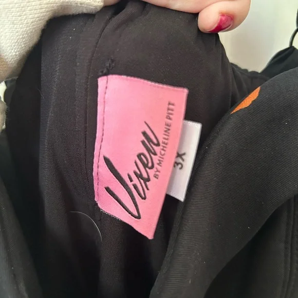 Vixen by Micheline Pitt Pumpkin Swing Dress - 3X - Picture 2 of 5